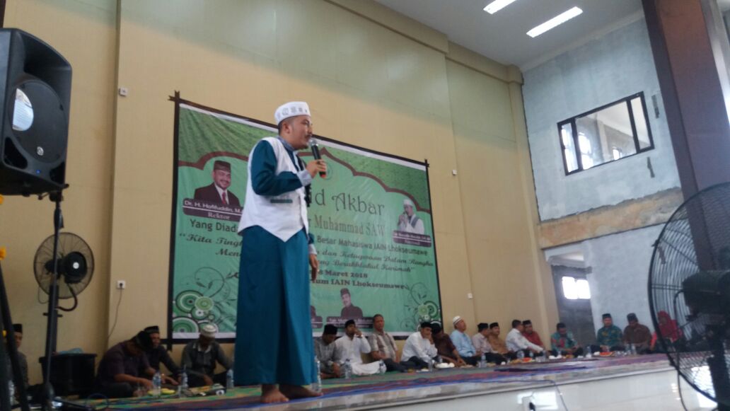 Keluarga Besar Mahasiswa IAIN Lhokseumawe Gelar Maulid Akbar