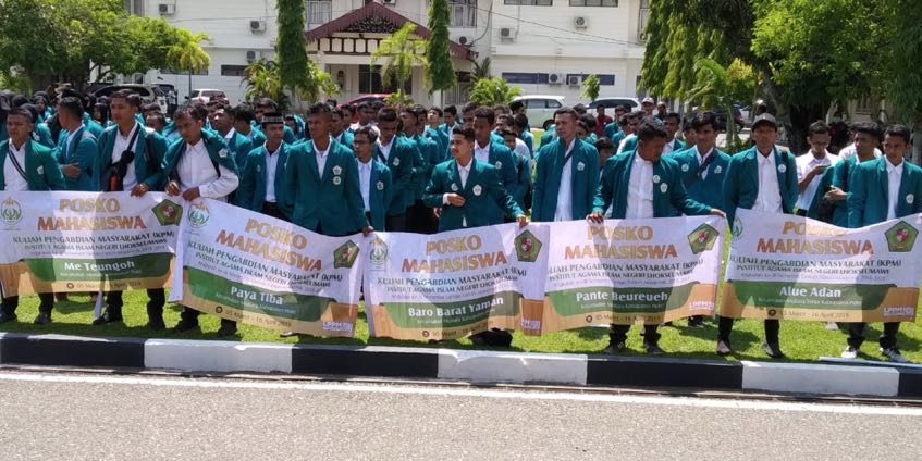 IAIN Lhokseumawe Melepaskan 442 Mahasiswa Dalam Rangka Kuliah Pengabdian Masyarakat (KPM) Angkatan ke III